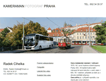 Tablet Screenshot of kameraman-praha.cz